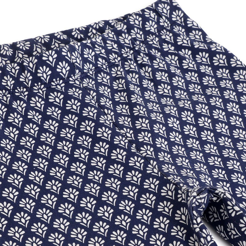 Girls Blue Printed Trouser image number 2